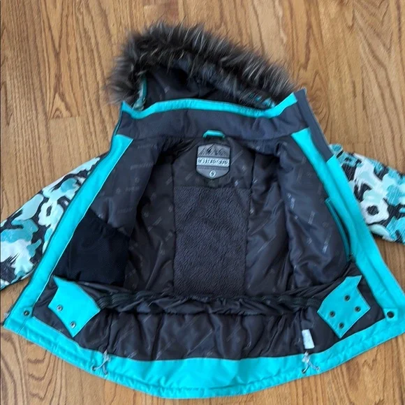 Boulder Gear Kids' Teal Camo Jacket - Picture 6 of 7